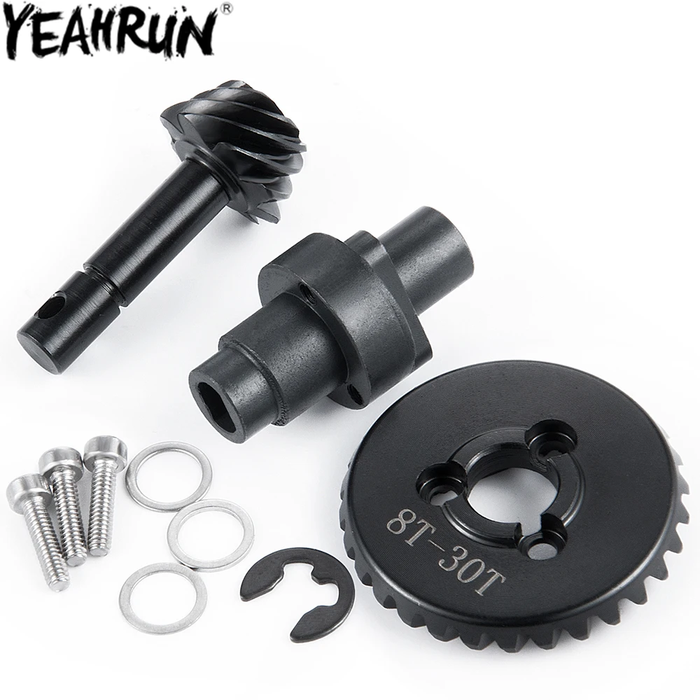 YEAHRUN Heavy Duty Overdrive przekładnia stożkowa 30/8T dla 1/10 gąsienica RC osiowe SCX10 II AR44 AR45 Capra oś portalowa części zamienne