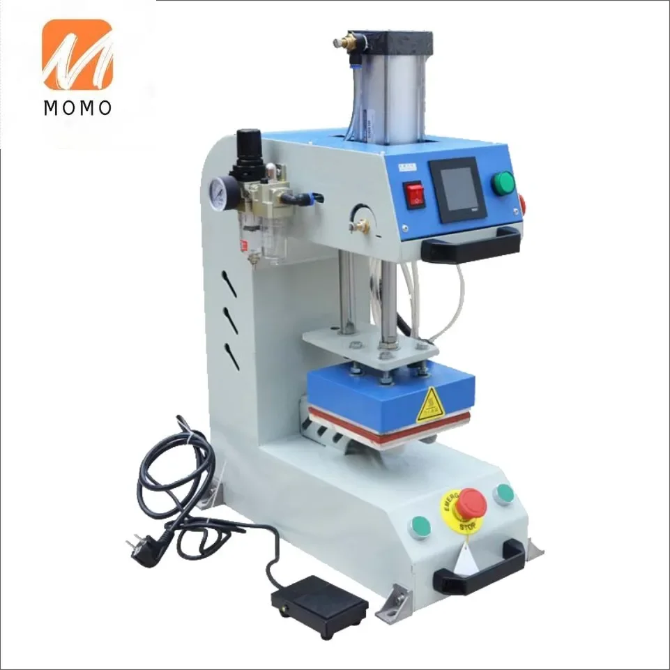 Logo mini pneumatic heating press transfer label printing machine 15x15 for sale price professional