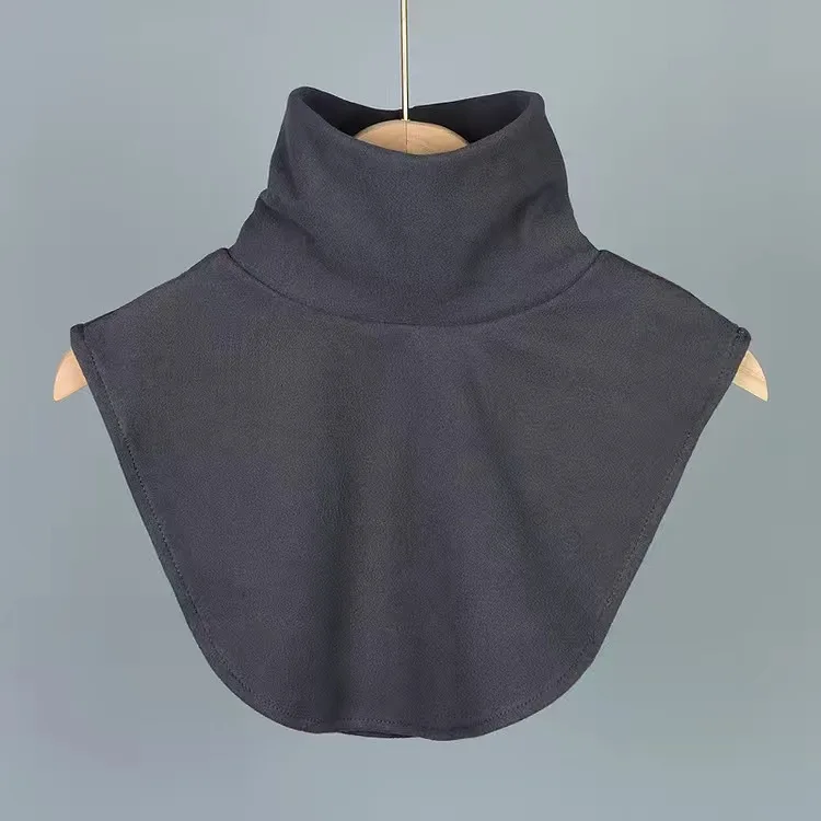 Develon-cuello falso de terciopelo para mujer, accesorios de capas térmicas estirables, Color puro, calentador de cuello para Otoño e Invierno ​