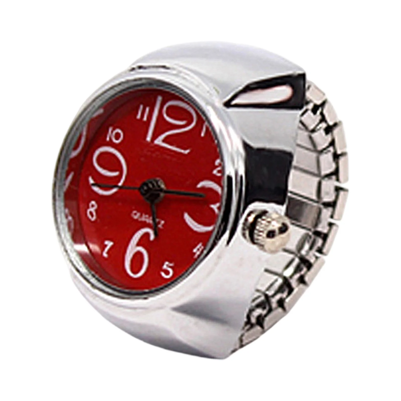 Popular Fashion Luminous Running Alarm Clock Watch Vintage Punk Finger Watch Couple Rings Quartz Watch Decoration Watch 2025