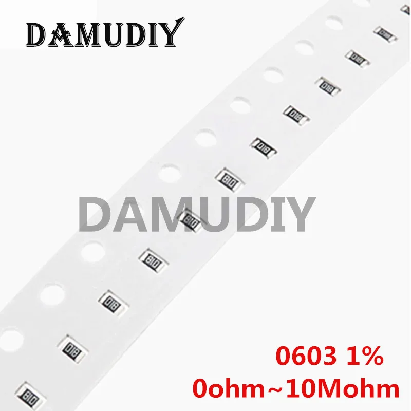 

100pcs/Lot 0603 1% resistor 0R-10M 1K 2.2K 3.3K 4.7K 10K 22K 47K 100K 220K 470K 0 0.1 0.22 1 10 22 47 100 220 330 470 ohm 0.1W