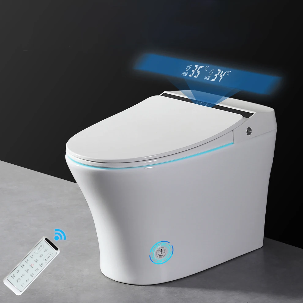 

European Style Simple Sanitary Ware One Piece Toilet Bowl Price Commode Bowl Ceramic Automatic Toilet Flush Smart Toilet