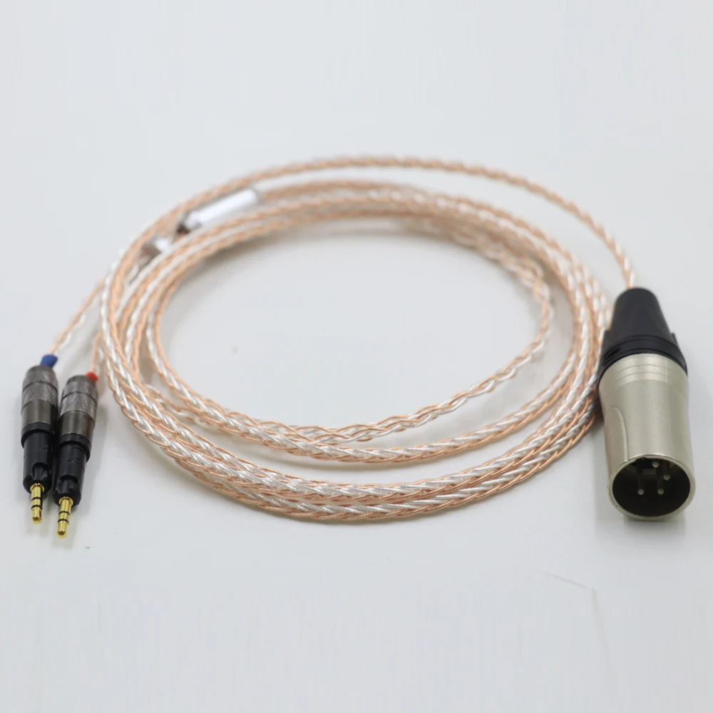 スペアパーツヘッドフォンケーブル,シルバーと銅のシングルクリスタル,Technica ATH-R70X r70x r70x5のアップグレード交換コード,イヤホン