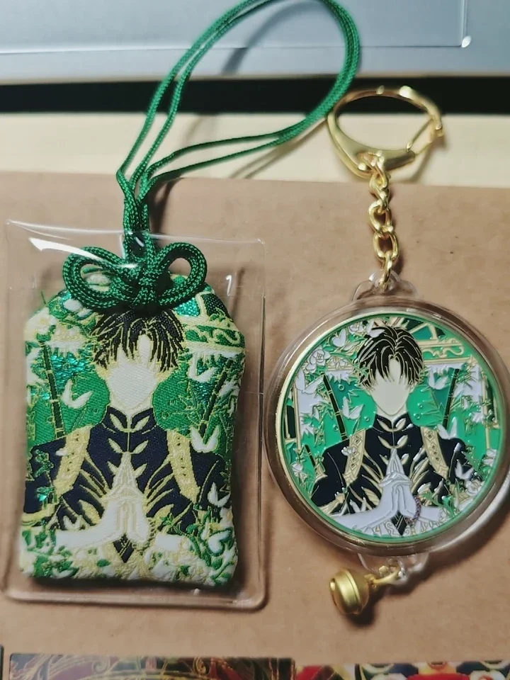 Anime Zayne amor y espacio profundo Cosplay colgante buena suerte amuleto insignia llavero bolsa Accesorios