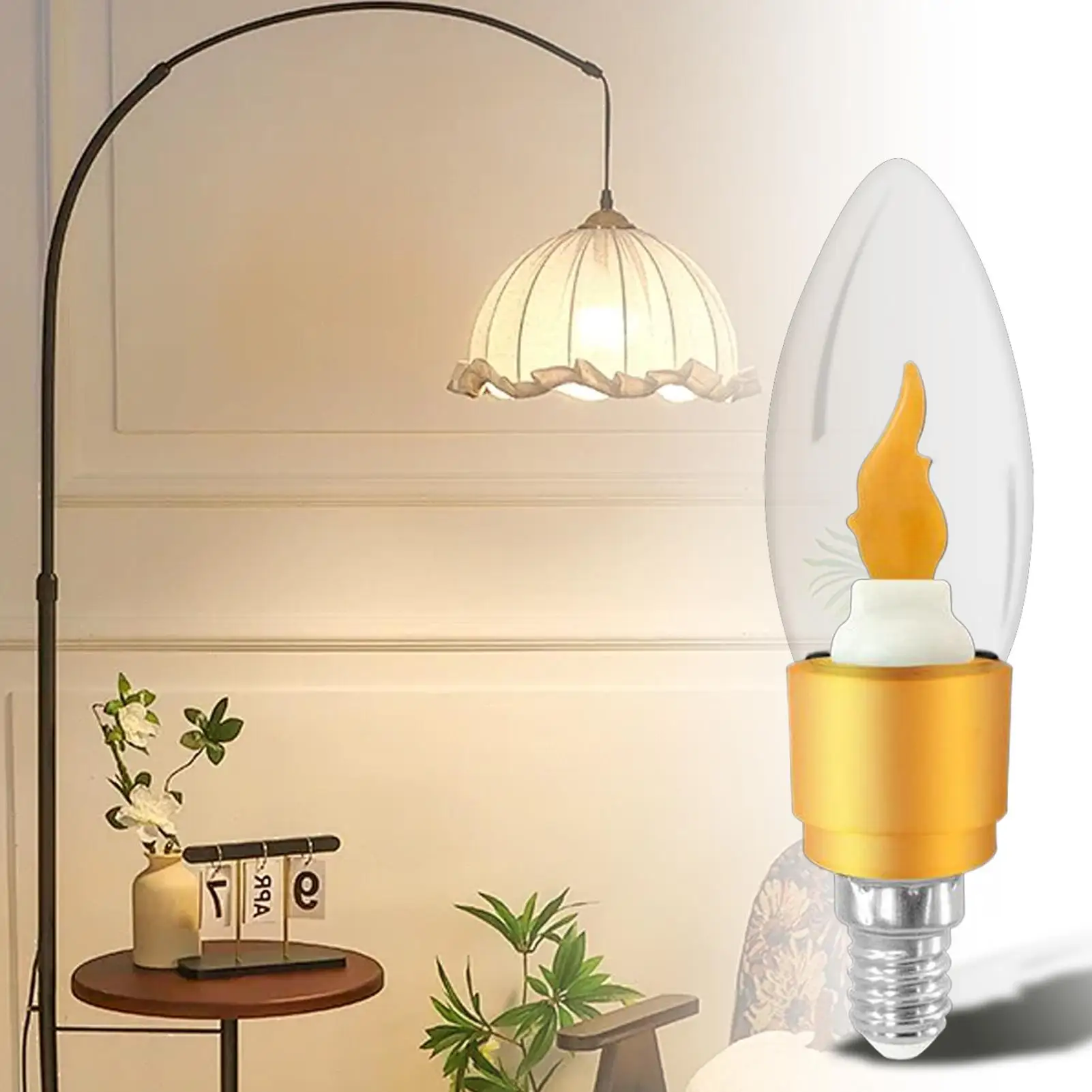 

Flickering Light Bulbs E12 E14 Base Christmas Decorations Realistic Fire LED Flame Light Bulb for Indoor Home Decor Halloween