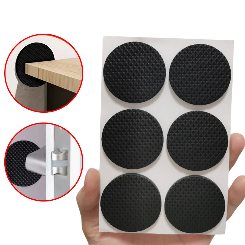 Gummi-Pads für Stuhl- und Tischbeine Selbstklebender Geräuschloser Bodenschutz Möbelfüße Stoßdämpfer Hardware-Zubehör – Detail 6