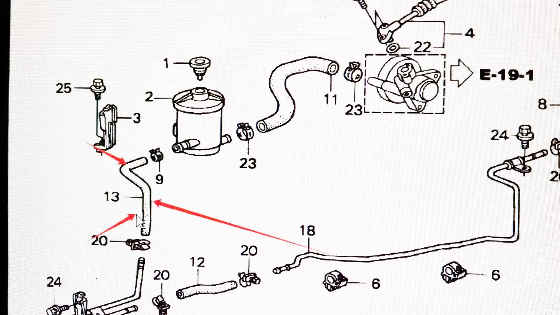 

53733-S87-A01 Высокопроизводительный возвратный шланг гидроусилителя руля MEILENG — идеально подходит для HONDA Accord CG1 J3.0 1998-2002 гг.