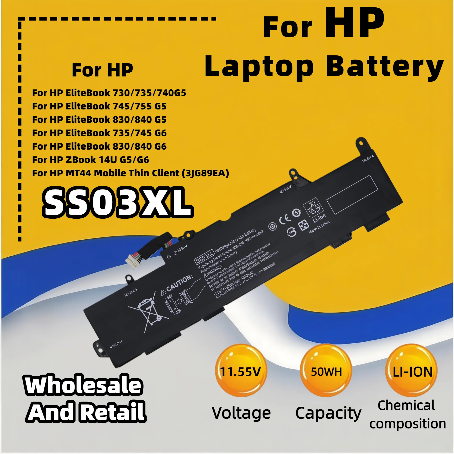 FRLESUI ل HP EliteBook 730 735 740 745 755 830 840 846 G5 ZBook 14u G5 HSN-I12C HSN-I13C-4 HSN-I13C-5 SS03XL بطارية الكمبيوتر المحمول