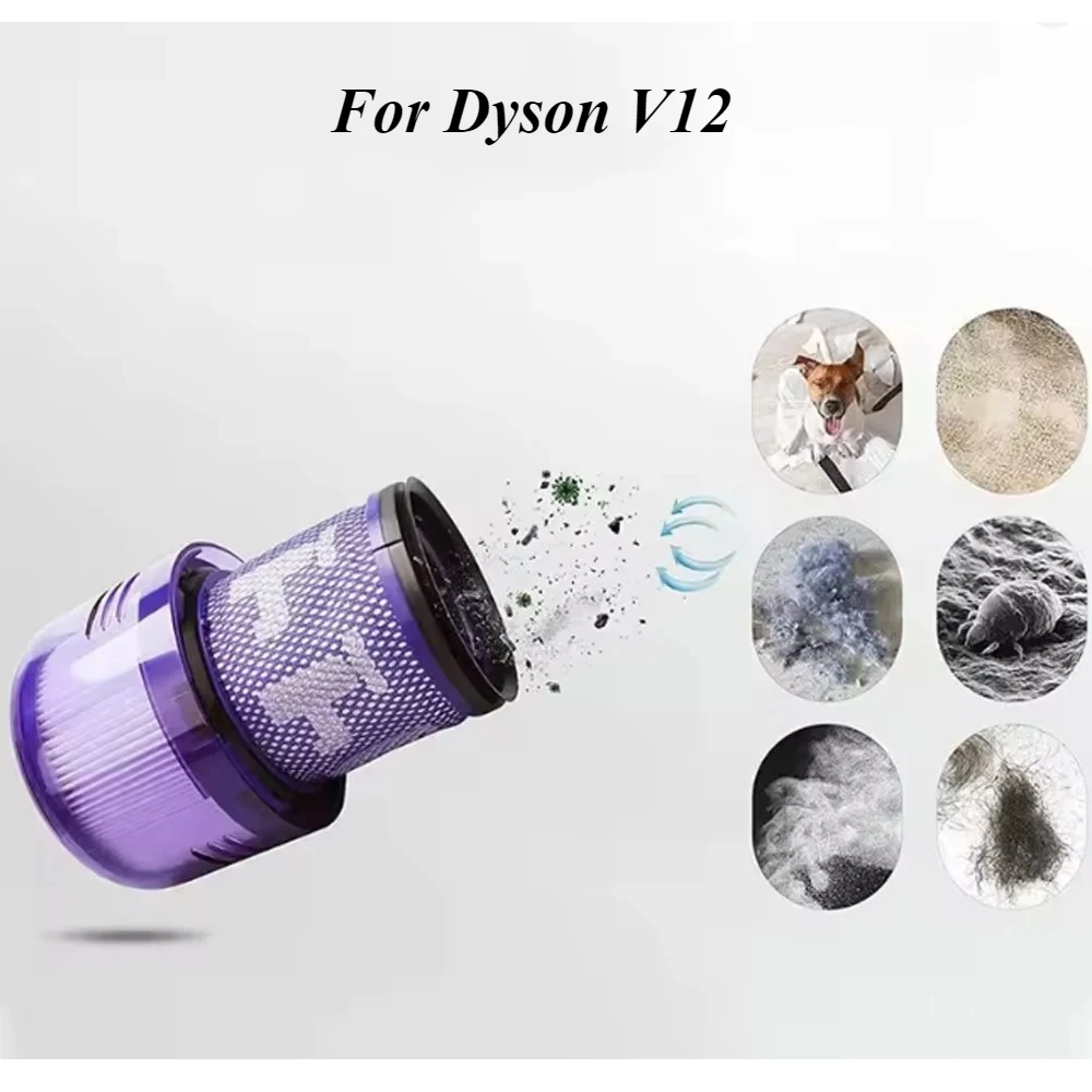 

Replacement HEPA Filter for Dyson V12 Vacuum - Post-Motor Exhaust Filter (Compatible with V12 Detect/Detect Slim)2-Pack