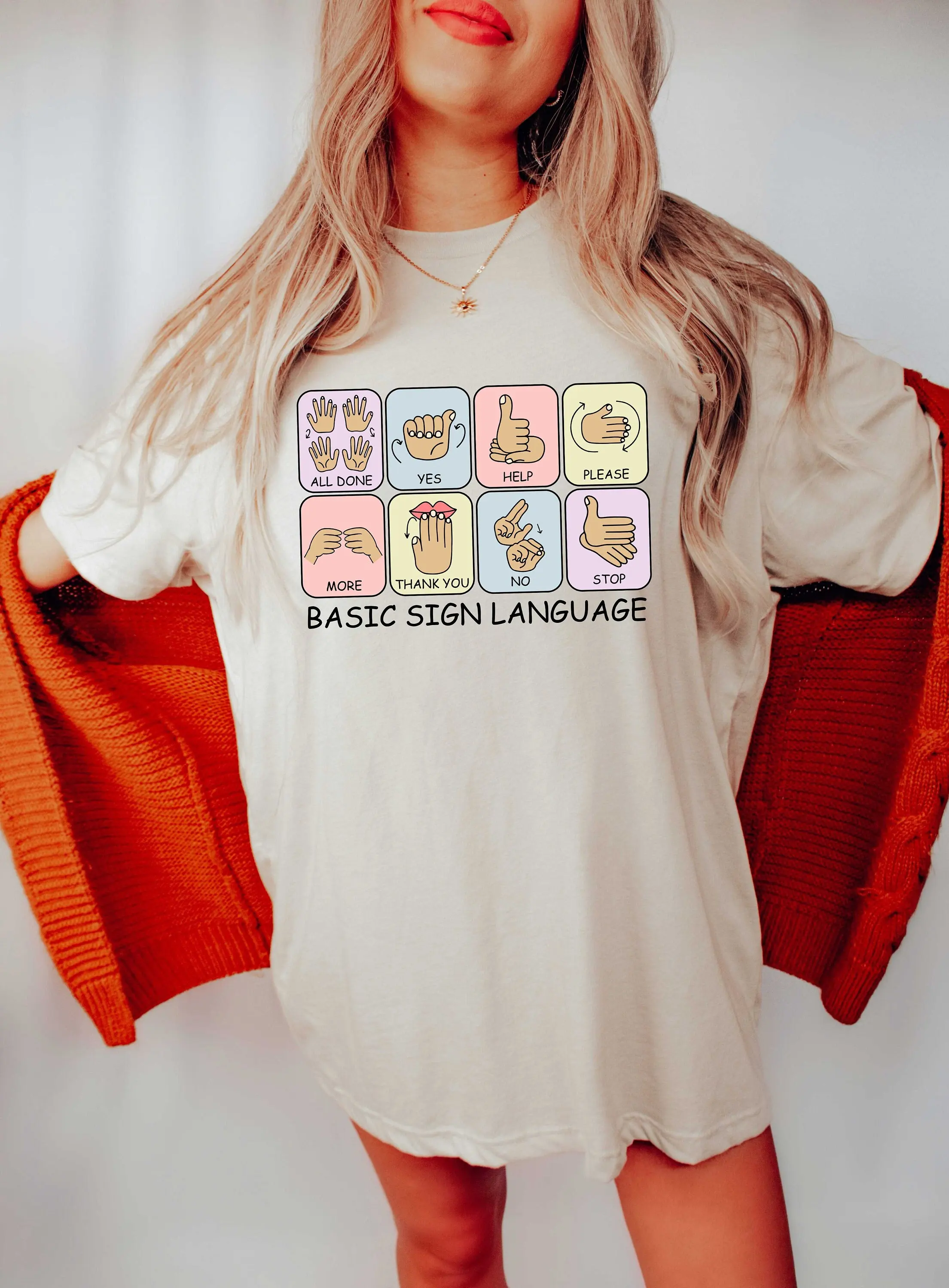 Basic Sign Language T Shirt Asl Speech Therapist Slp Pathologist