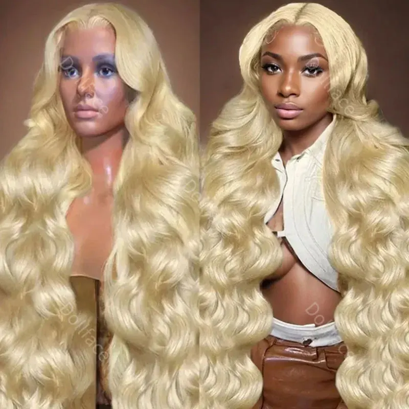 

613 Honey Blonde For Women Wig Human Hair 13x6 HD Transparent Lace Frontal Wigs Choice 13x4 30 36 Inch Body Wave Brazilian