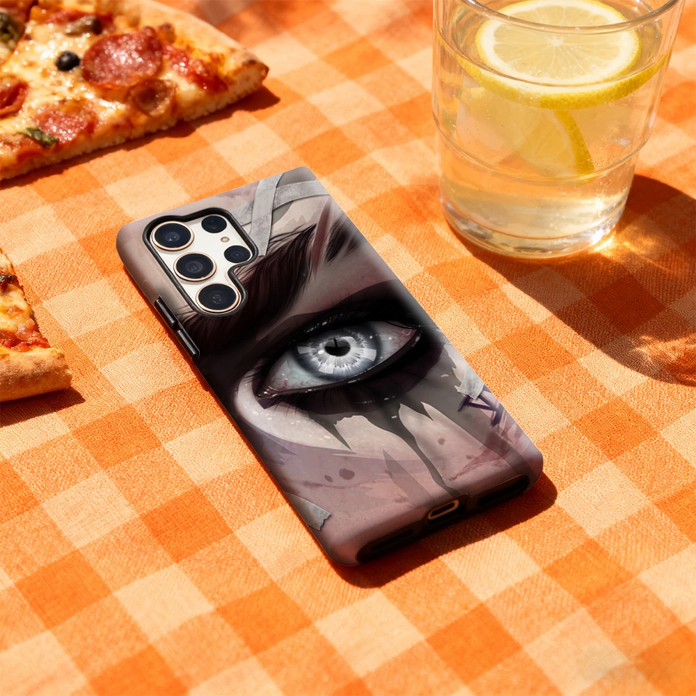 حافظة هاتف Vi's Eyes لهاتف سامسونج جالاكسي S25 Ultra S24 S23 Ultra Plus غطاء خلفي لامع بطبقة مزدوجة #3