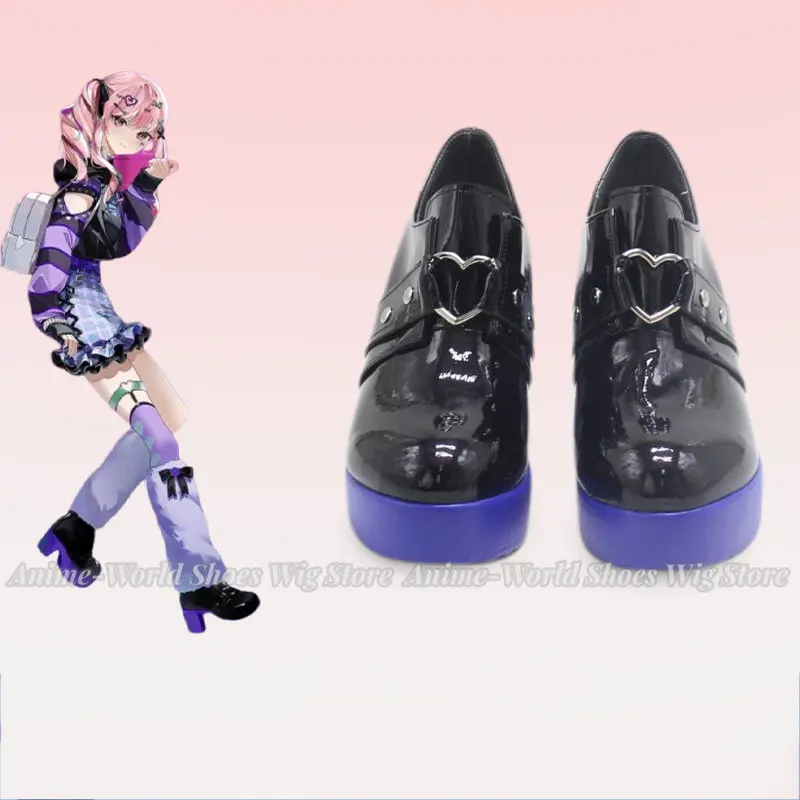 Game Project Sekai Colorful Stage Akiyama Mizuki  Cosplay Shoes PU Shoes Halloween Carnival Boots Cosplay Props Custom Made