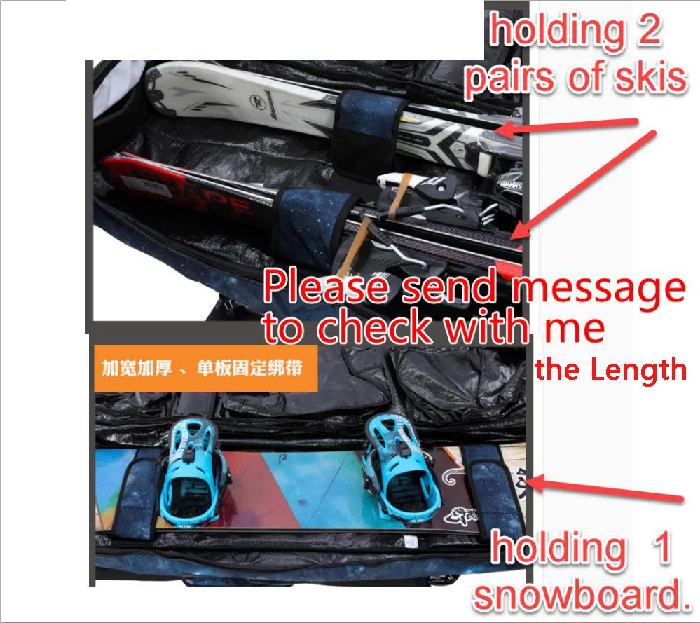 150/157/166CM (inside dimension) Snowboard/Skis Bag Without Wheels |   Skis Bag   Snowboard Backpack a7347