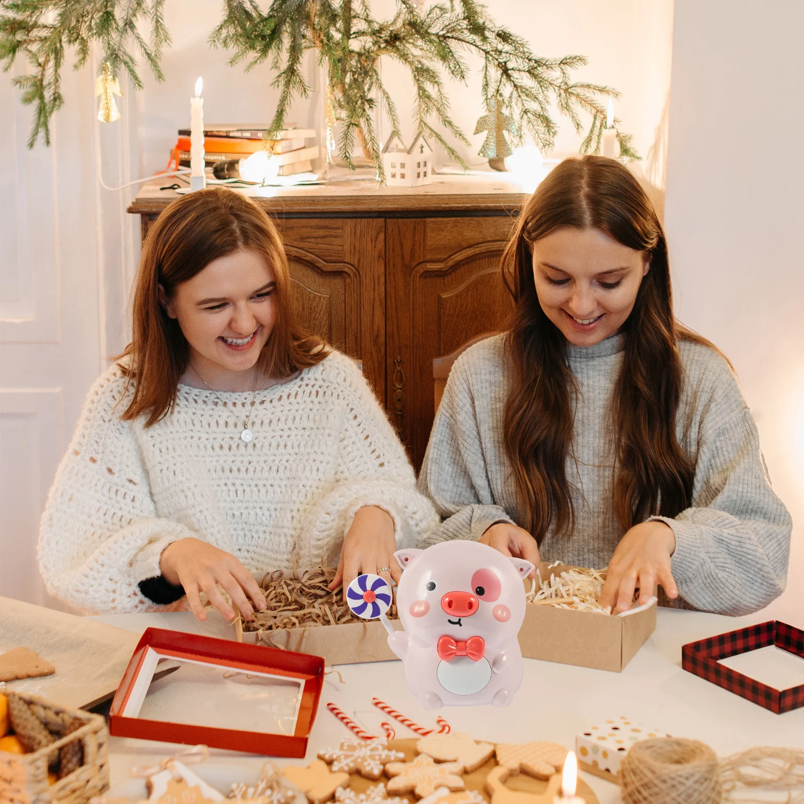 Leuke spaarpot voor kinderen Mooie ABS geldbesparende pot Onbreekbaar Cartoon Varken Muntbank voor verjaardag Kerstcadeau