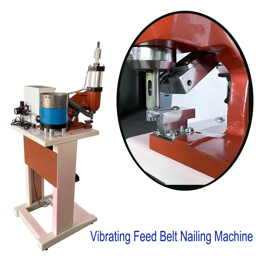 Semi-Automatic Vibrating Disc Belt Buckle Stapling Machine For Leather Belt Making