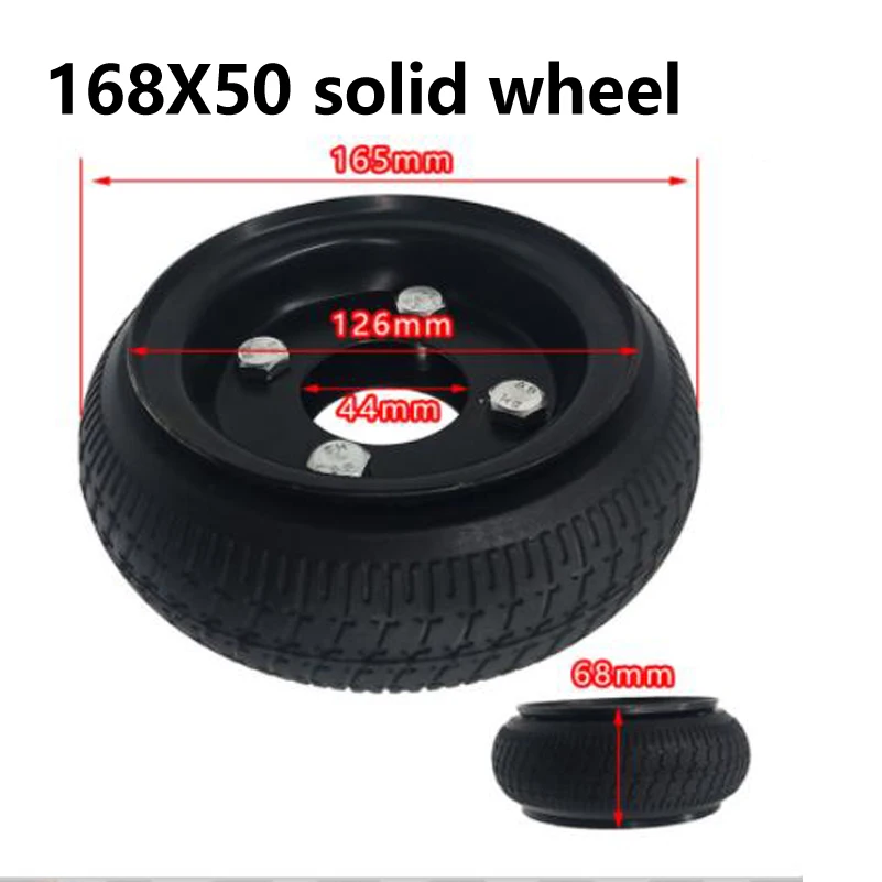 Premium Quality 6.5 Inch 168x50 Solid Tire with Wheels for Electric Scooter Older   Replacement Parts