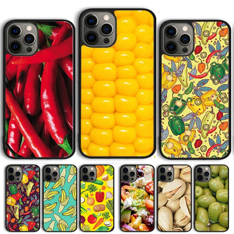 VEGETABLES CARROT SWEET CORN TOMATO Phone Case For iPhone 14 15 16 13 12 Mini Max Cover For Apple 11 Pro Max 8 7 Plus SE2020