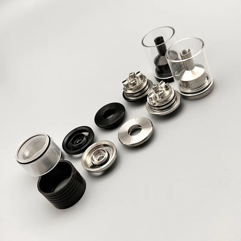 DSX Netsu RTA MTL 무화기, 싱글 코일 탑 필, 재건 가능, 1.0, 1.2, 1.5, 1.8, 2.0mm 에어핀, 베이프 RTA 무화기, 22mm, 5ml, 316ss