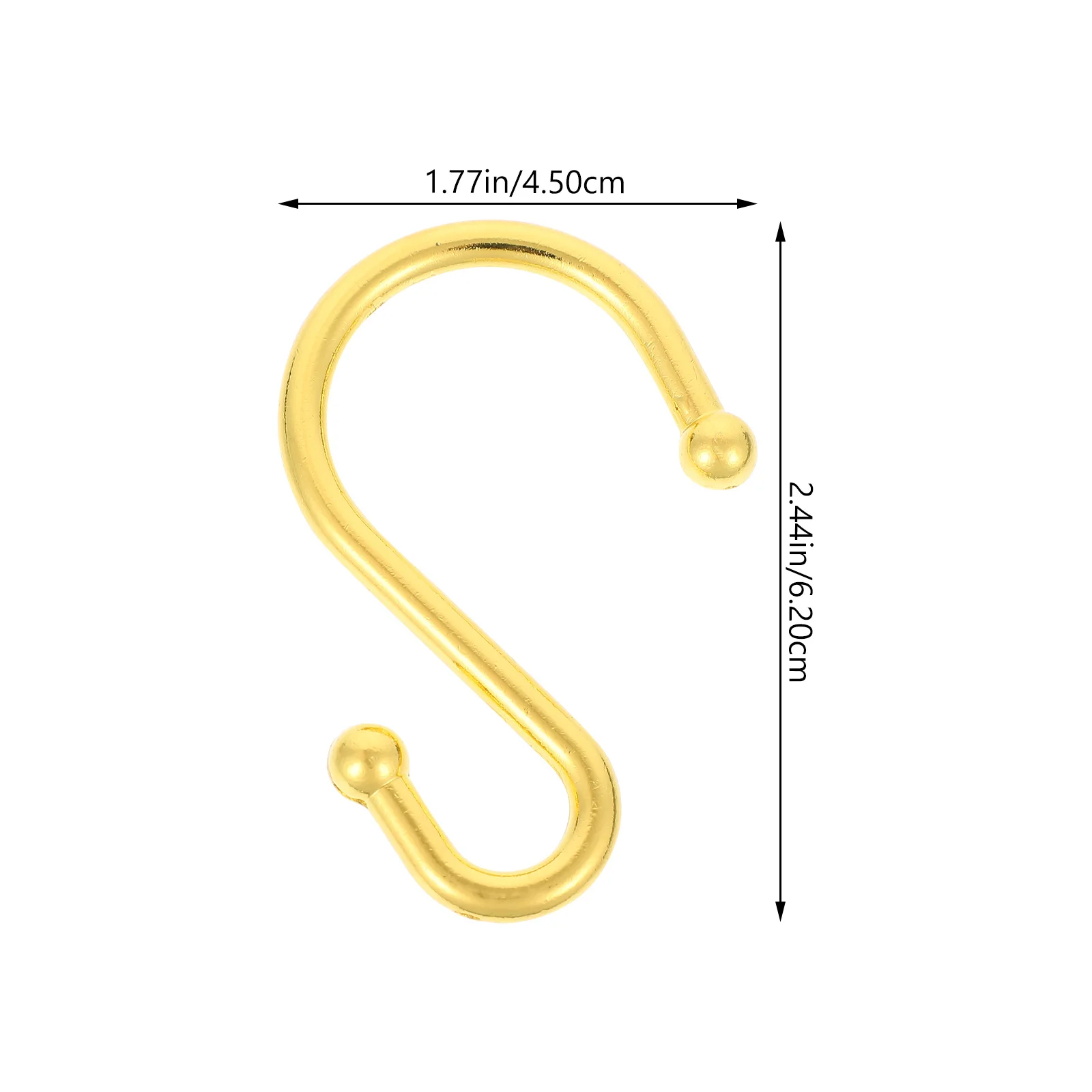 

12pcs Metal Curtain Hooks Zinc Alloy Shower Hangers Rustproof Bathroom Fixing Hooks For Shower Rods Smooth Glide