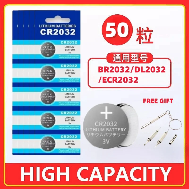 

2-100PCS CR2032 CR 2032 Watch Batteries Button Battery 3V Lithium Battery For Watch Toy Calculator Car Remote Control Coin Cell