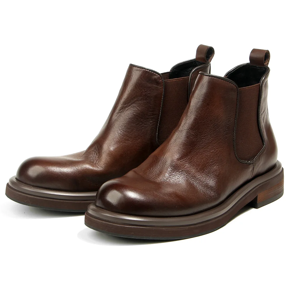 KOWM botas senderismo piel de vaca suela gruesa tobilleras - imagen 4