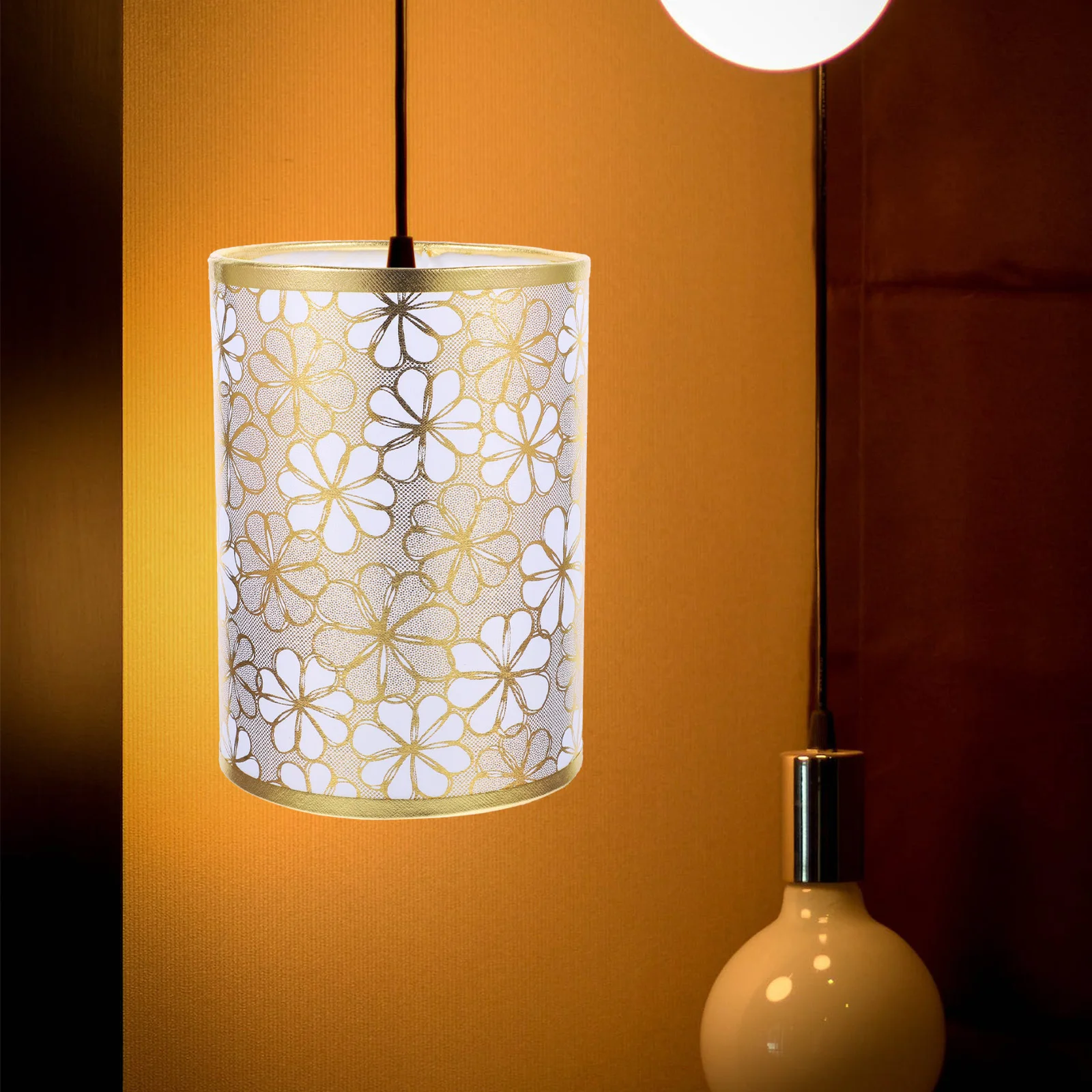 

Circular Lampshade for Table Lamps Wall Lights Replacement Large Shades Rustic Golden Sun Durable Practical Home Bar Hotel