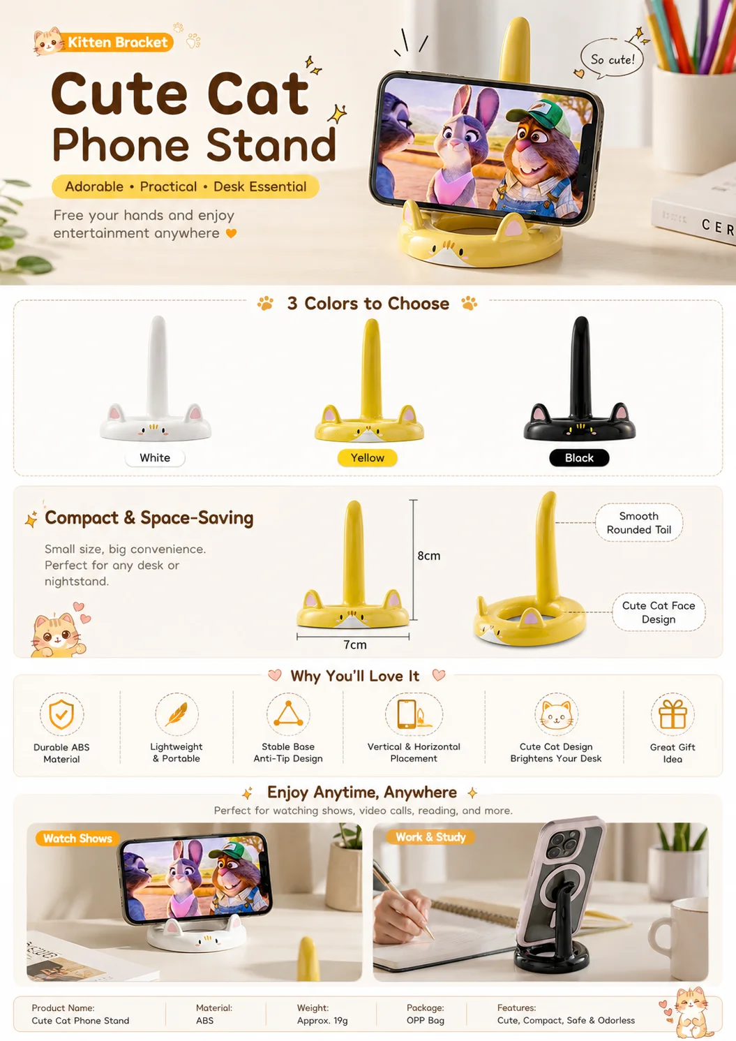 Hands-Free Phone Stand for Bed - огляд і ціна Tablet Stand Adjustable