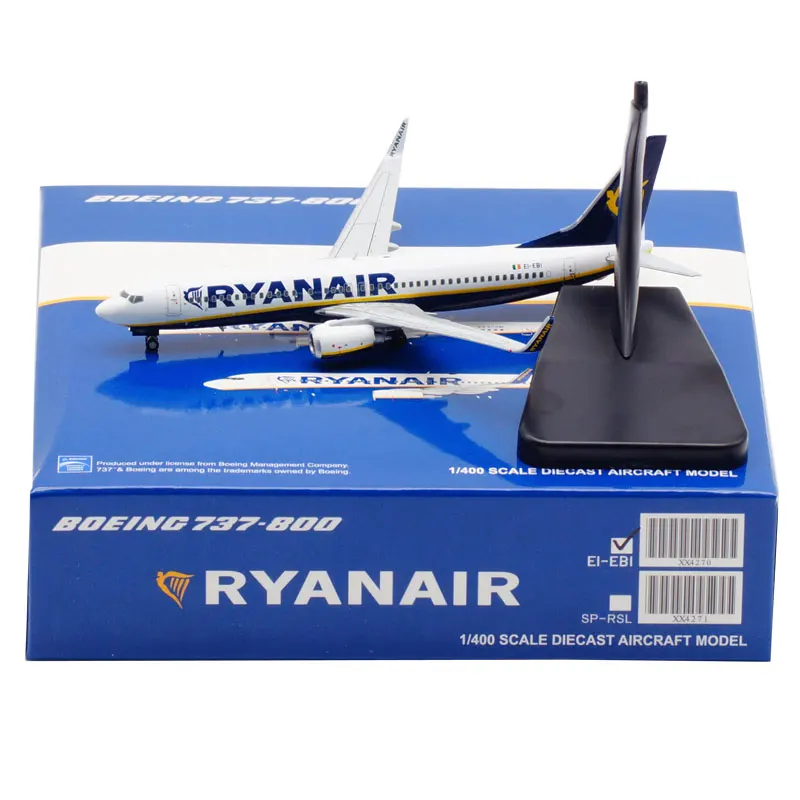 

1/400 B737 Max8 RYANAIR Plane B737-800 RYAN AIR Passenger Air Plane Airline Aircraft Airliner Model Toy No Undercarriage Display