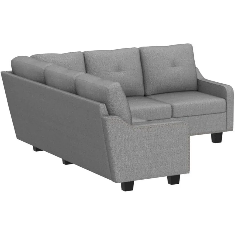 Living Room Sofa, Easy to transport and install, Convertible Sectional Sofa, L Shaped Couch for Small Apartment