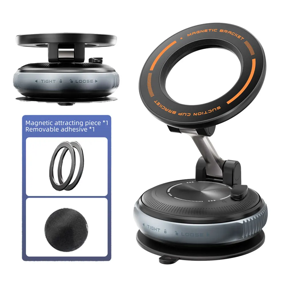 360 °   Drehbare Vakuum Magnetische Telefon Halter Zink-legierung Handy Drahtlose Telefon Halter Telefone für Handy Auto Halterung