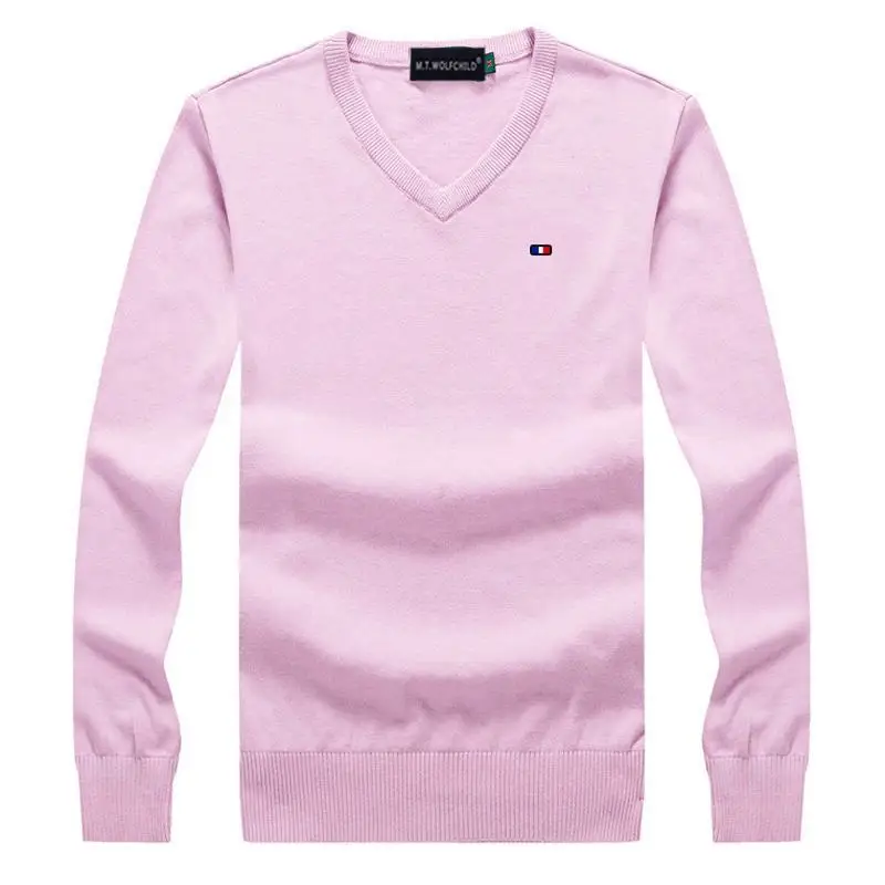 Autumn Men\'s jumpers Cotton Knitwear V-Neck Simple Solid Sweaters For Men Jersey Pullovers Men\'s Winter Clothes Knit Sweater Top