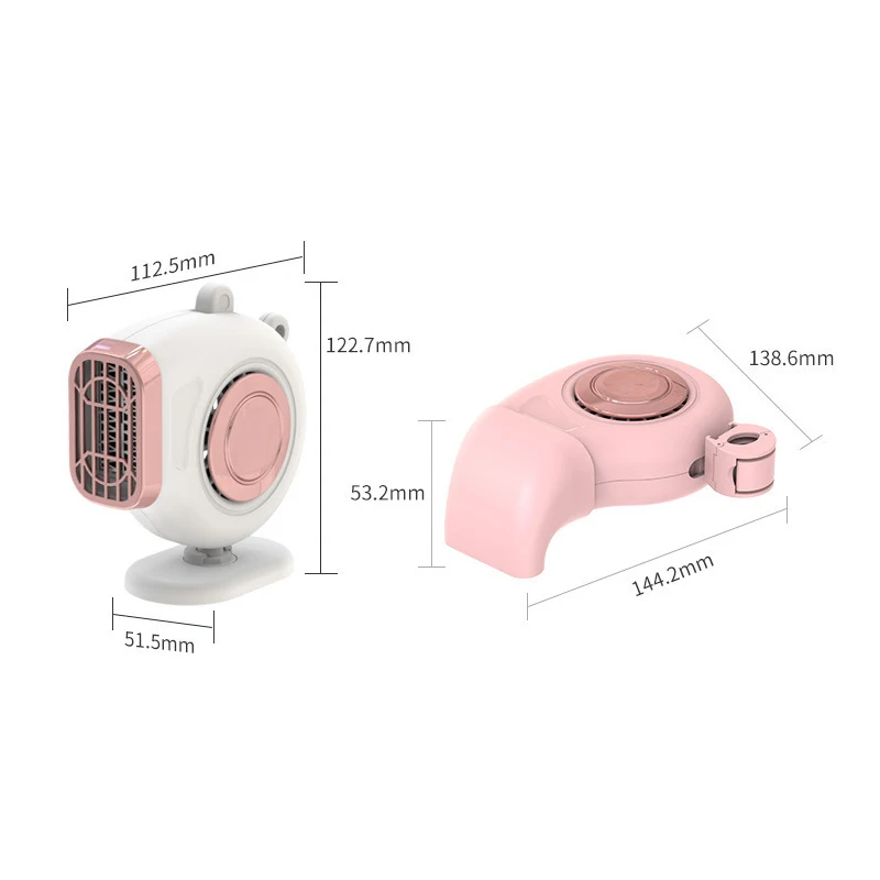 Car Fan 12V Adjustable Heater Cooling Car Back Seat Cooling Fan 360° Rotation Windshield Defogging Air Circulation Heater Winter