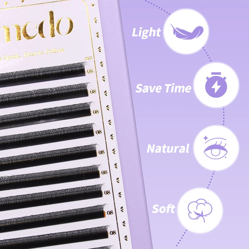 JEMEDO YY Shape Lash Extension C/D/M(LU) Premade Eyelash Extensions YY Faux Mink Lashes Natural Split Tips For Makeup Wholesale