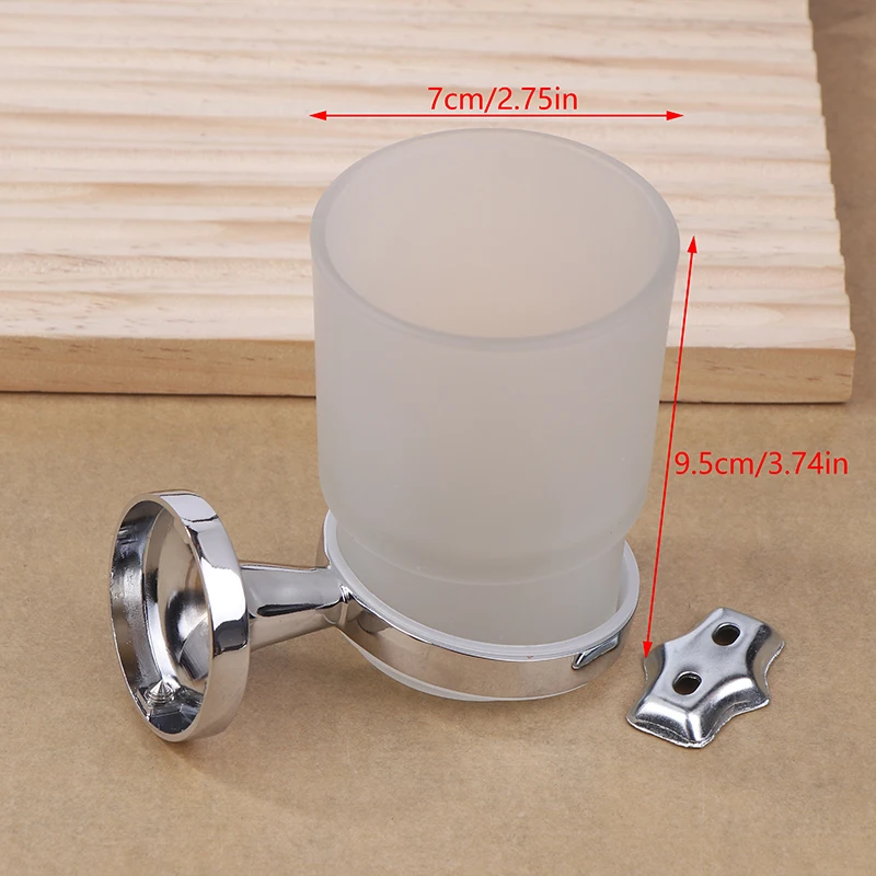 الحمام الحديثة الحائط حامل فرشاة الأسنان كوب زجاجي بهلوان الإطار الحمام التخزين المنظم فرشاة أسنان كأس أدوات الحمام #6