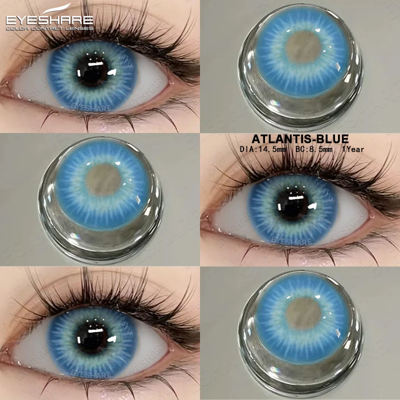 EYESHARE 1 Pair Color Contact Lenses for Eyes Cosmetic High Quality Blue Lenses Green Contact Fashion Cosmetic Eye Gray Contacts