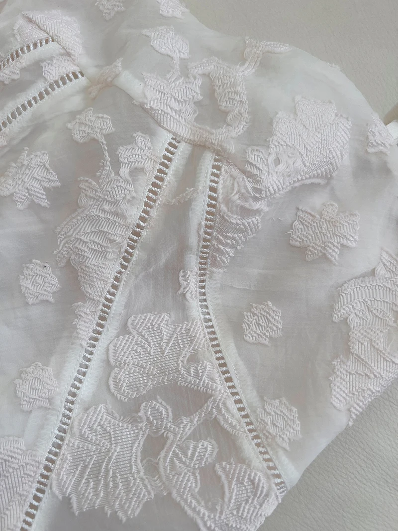 

Ele Embroidered Floral Long Dr Korean Sle Holiday Casual High Waist Strapl A-Line Skirt Polyester Fiber Zipper Cl...