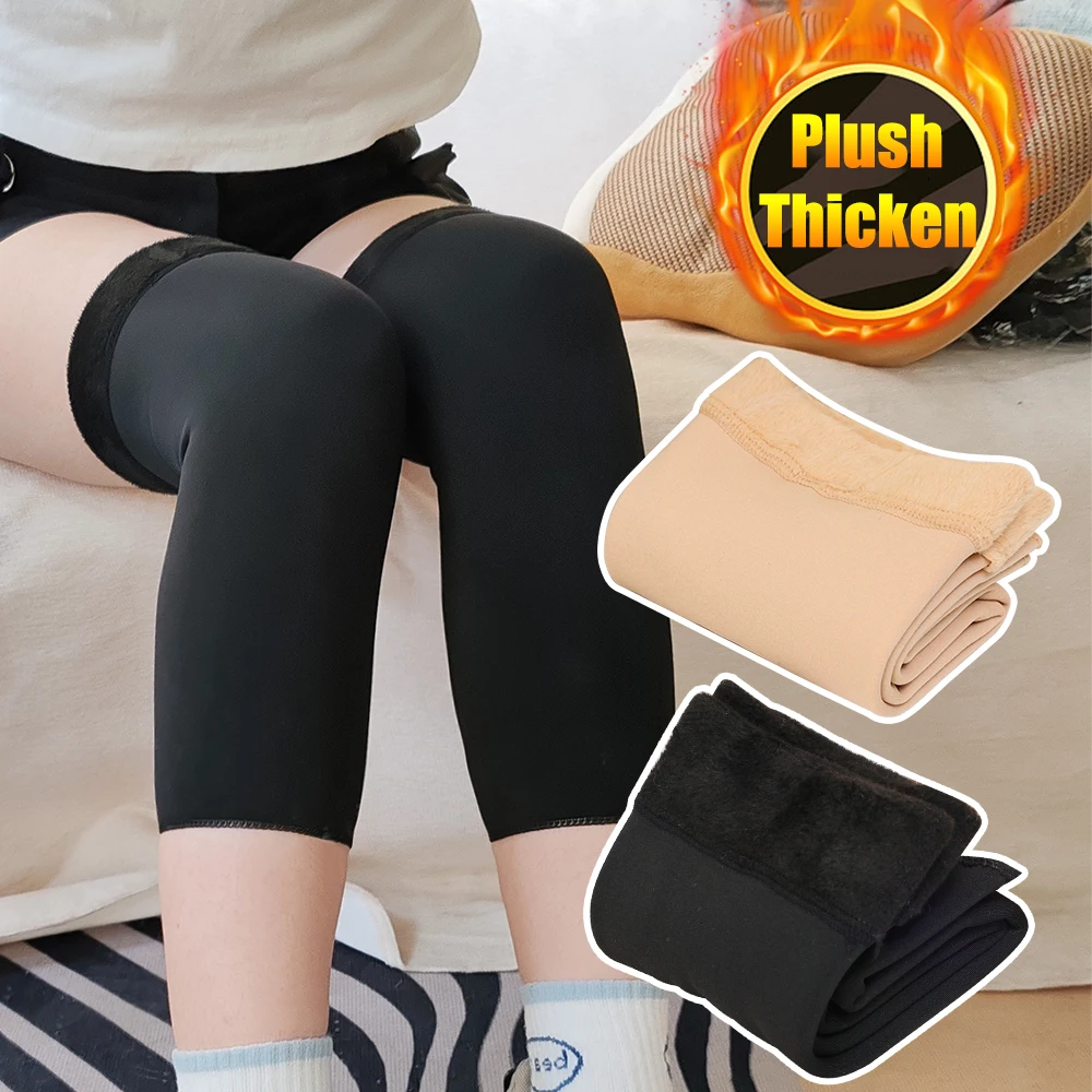 1Pair Winter Warm Knee Pads for Women Men Old People Cold Leg Arthritis Kneepad Knee Support Rabbit Fur Running Knee Protector