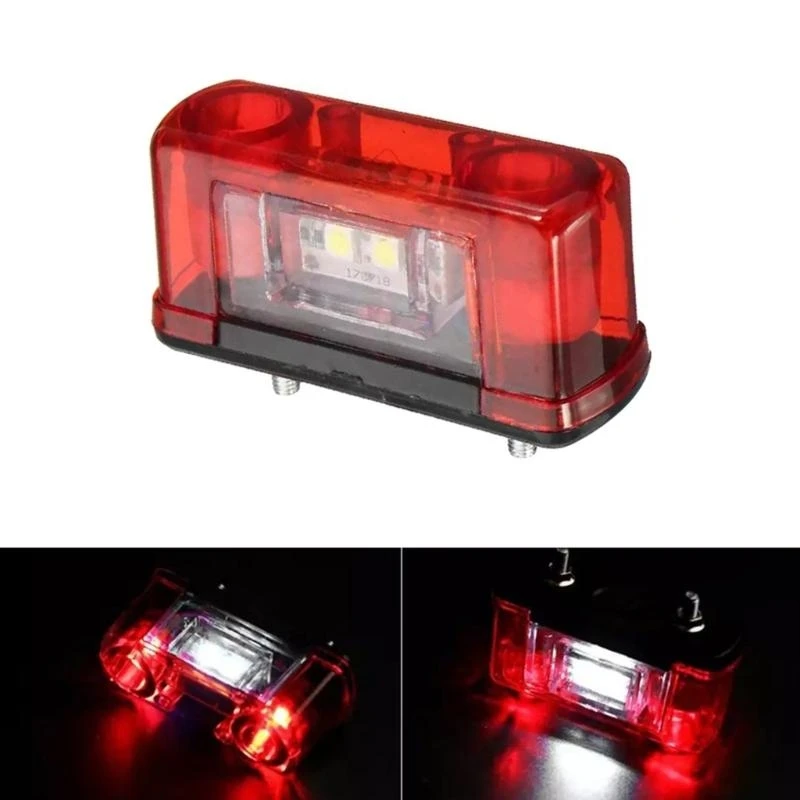 

License Number Plate Light Lamp Replacement 12V 24V Car LED License Plate Rear Tail Light Waterproof License Lamp