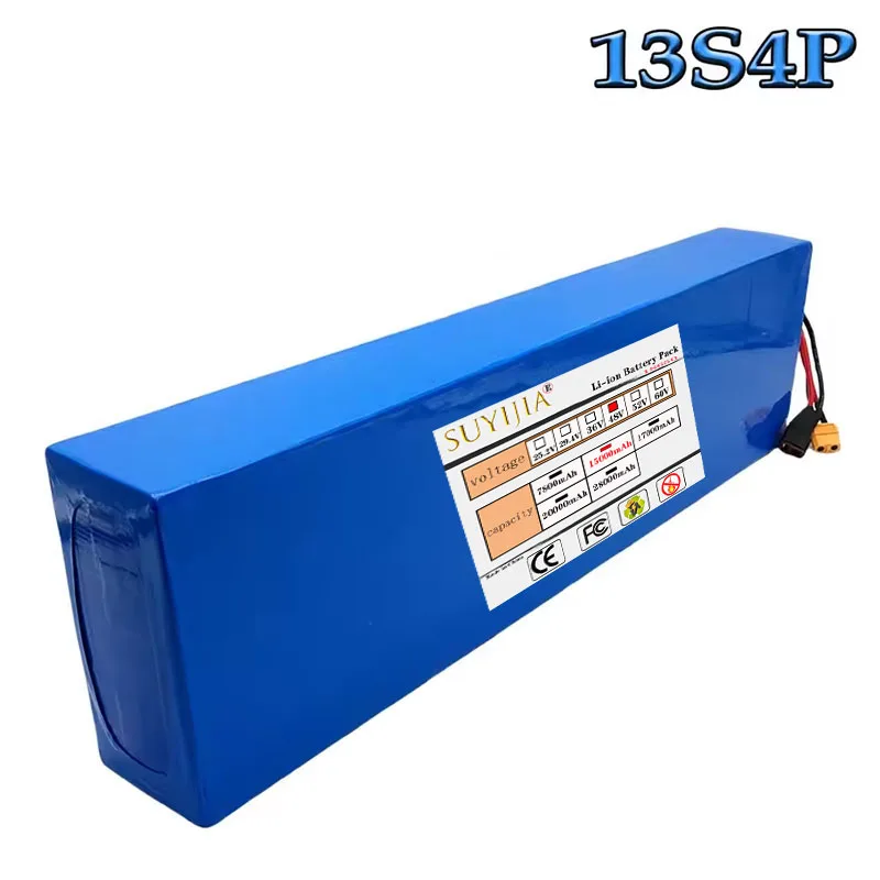 Original 48V Lithium-Ionen-Akku 48V15Ah 1000W 13S4P Lithium-Ionen-Akku für 54,6V CitycocoBMS Elektroroller