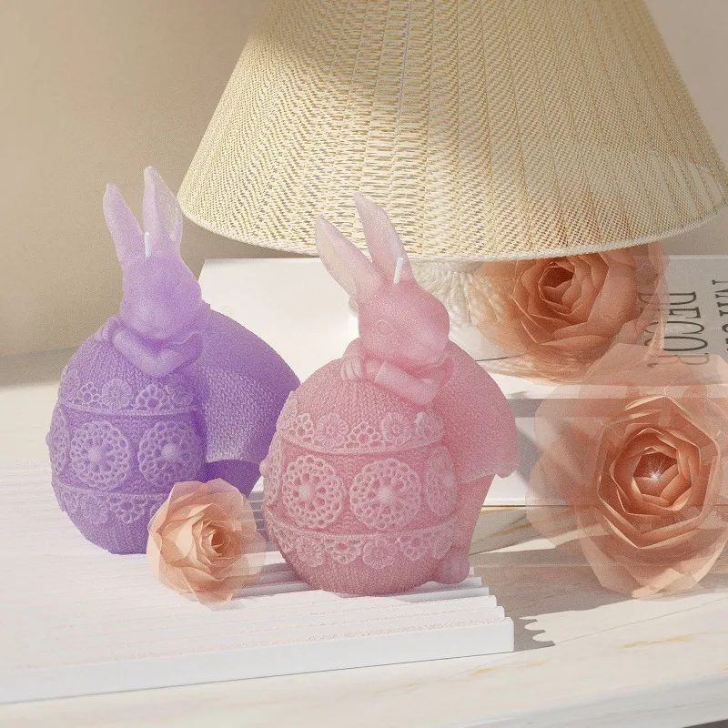 

Latest Models Rabbit Kickball Silicone Candle Mold Cute Bunny Soap Plaster Resin Craft Animal Ice Cube Baking Tool