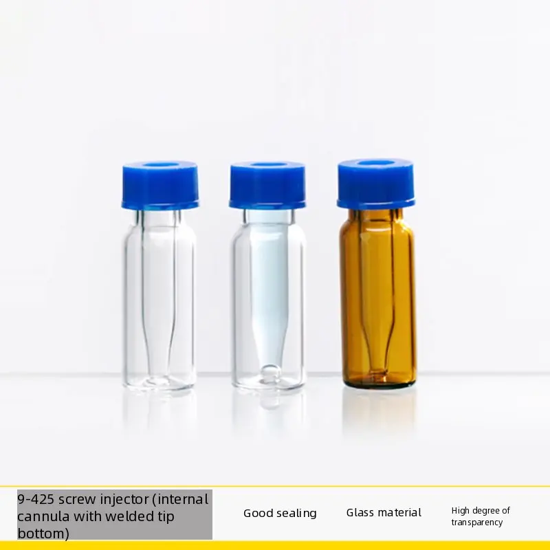 

Screw-top injection bottle, welded pointed bottom inner tube, transparent brown injection bottle