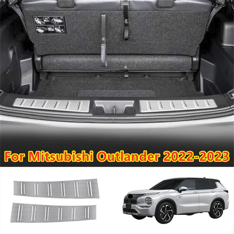 

Silver Rear Bumper Inner Guard Plate Cover Trim For Mitsubishi Outlander 2022 23