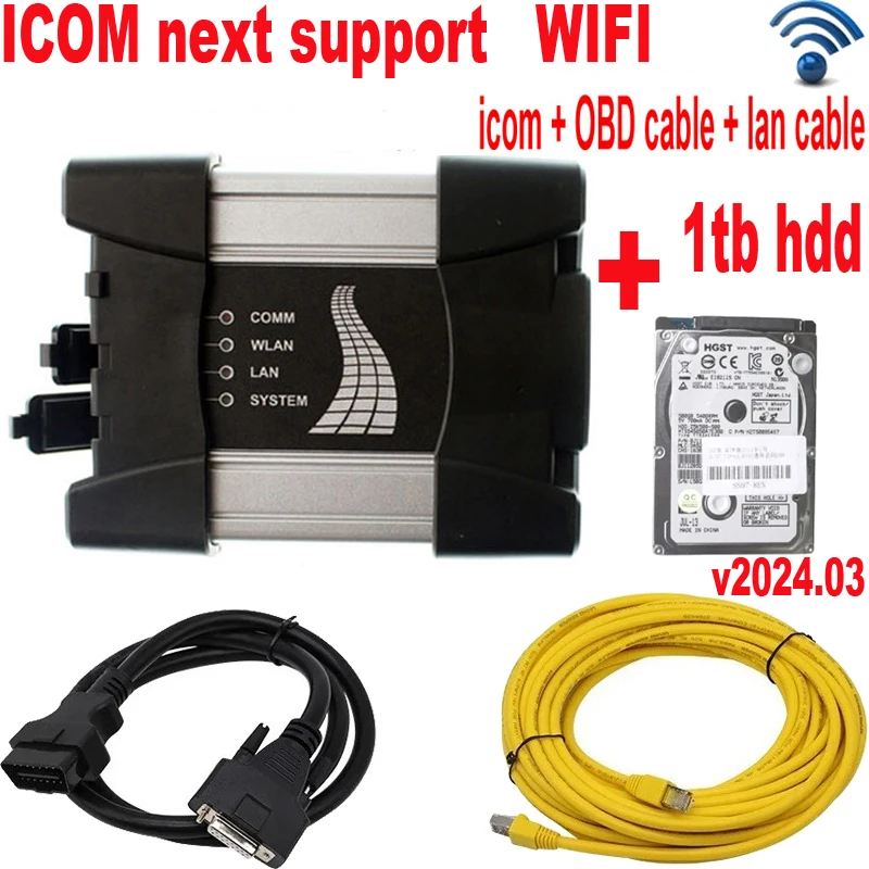 V2024.03 softwarový ICOM nadcházející podpora WIFI a USB pro BMW programátor ICOM nadcházející diagnostické nástroje offline programovací spravit nástroje