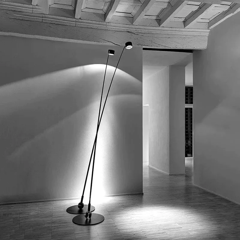 

Italian Creative Minimalist Designer Nordic Vertical Fishing Floor Lamp for Villa Hotel Living Room Sofa Study Bedroom