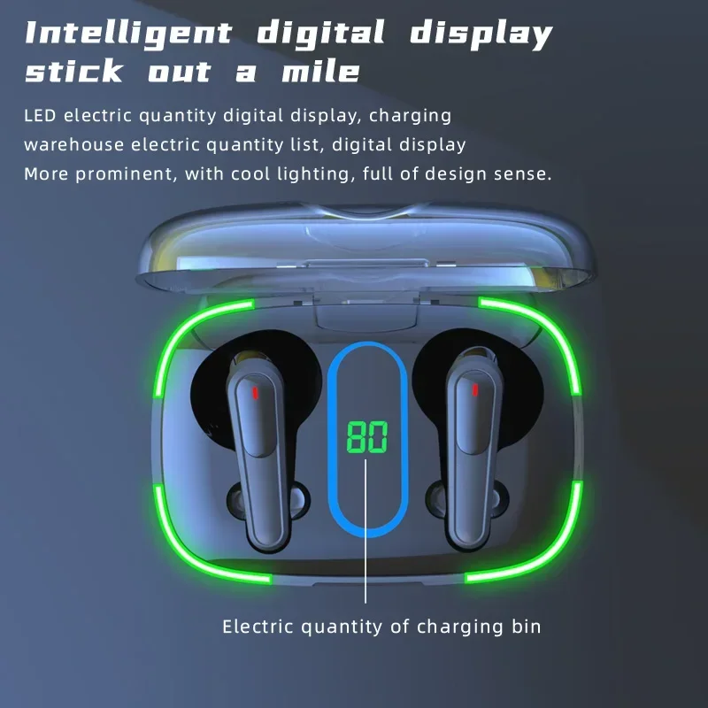 سماعة بلوتوث لاسلكية أصلية TWS Pro70 مع ميكروفون LED ملون لعرض HiFi سماعات أذن شحن لاسلكي للهاتف