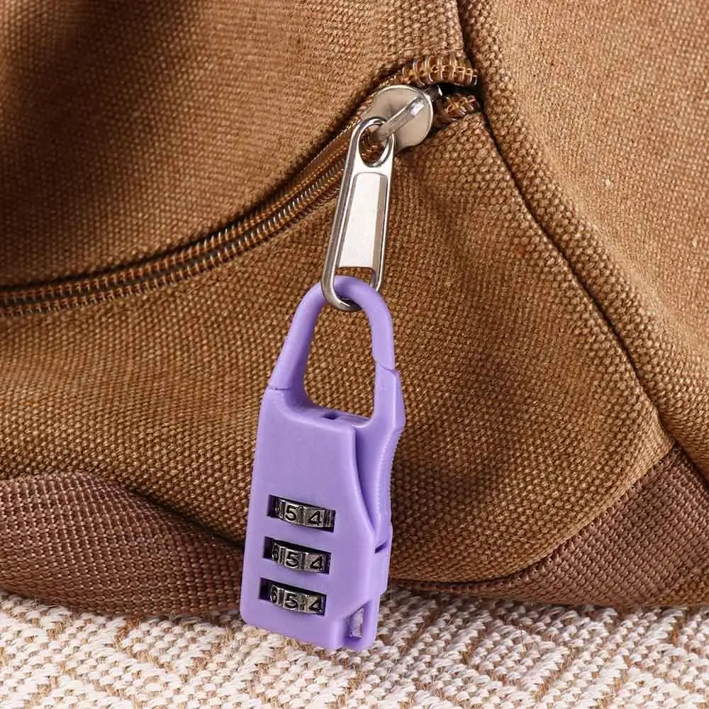 Digit Suitcase Combination Lock Plastic Anti-theft Mini Combination Padlock Password Lock 3 Dial Digit Backpack Combination Lock