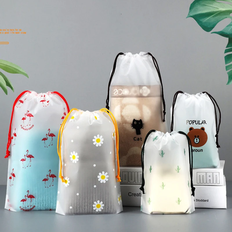 3PCS Folding Travel Bag Shoe Cloth Towel Storage Bag Makeup Drawstring Holder Bag Portable Underwear Jean Organizer Suitcase Bag