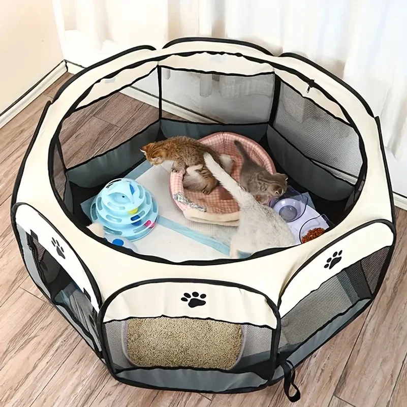 Outdoor Camping Dog Fence - Cercado octogonal para gatos, para sala