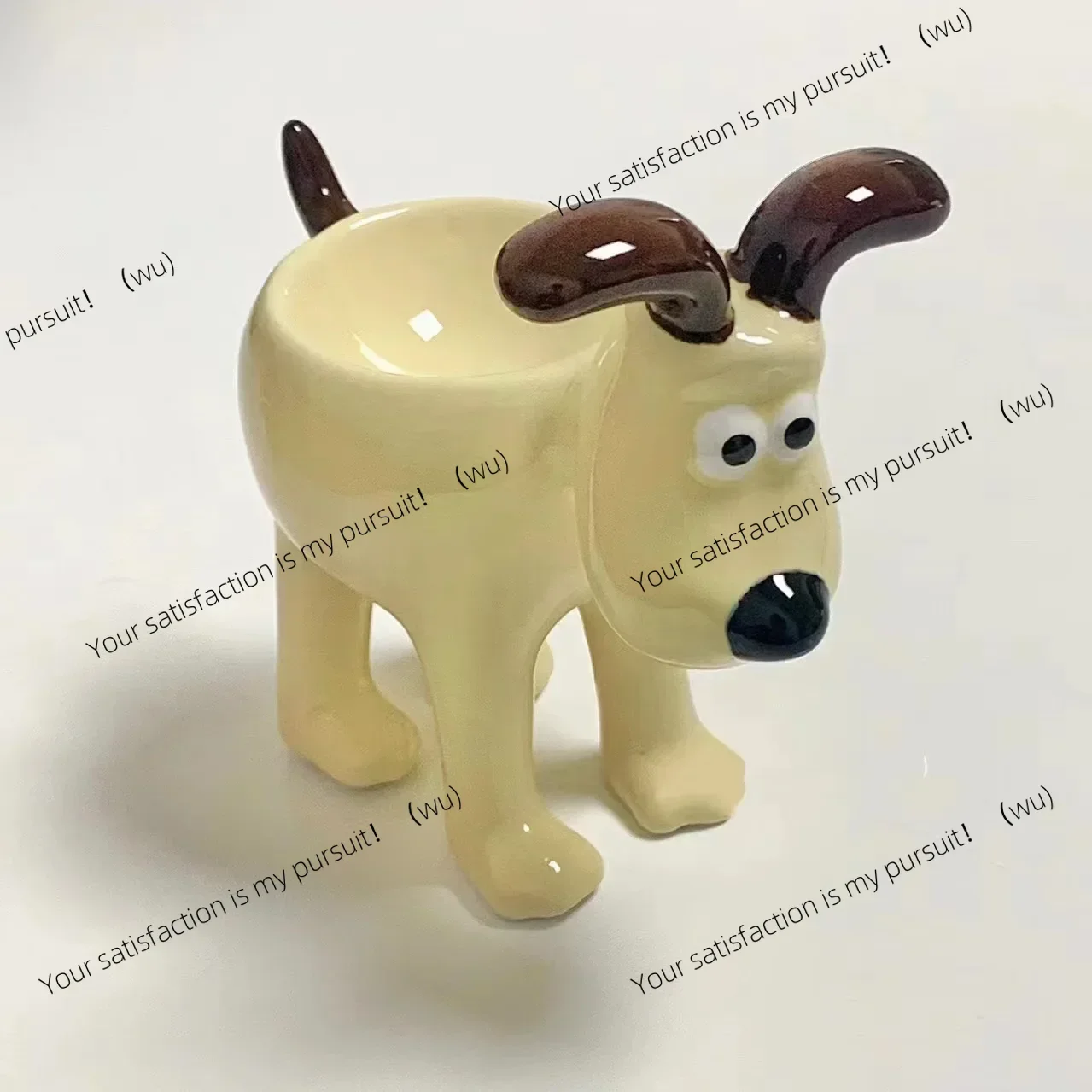 Bandeja de ovo de cachorro fofa copo de ovo criativo desenho animado decoração de cerâmica ornamento rack de armazenamento de joias tigela de imersão